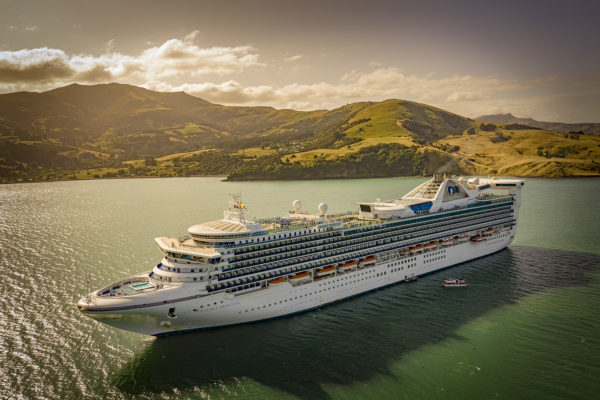 Golden Princess in Akaroa Harbour